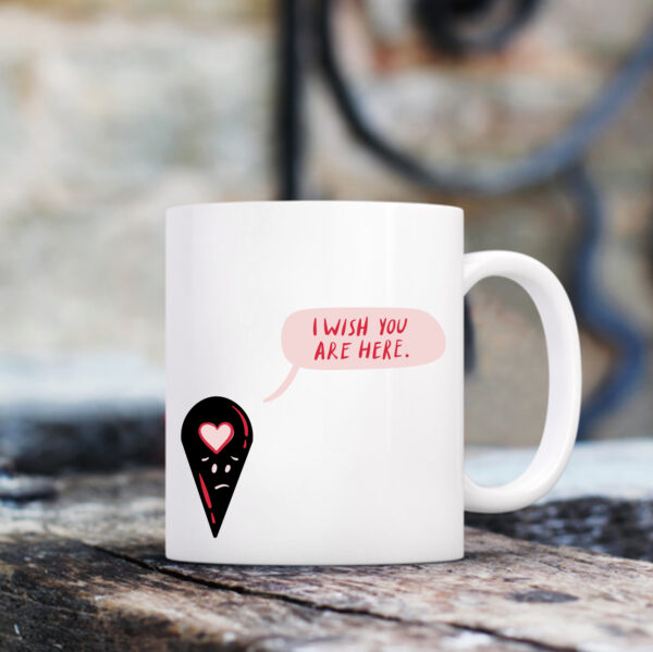 Ceramic Coffee Mugs "I Wish You Are Here"