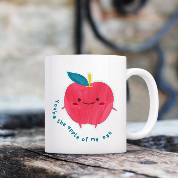 Ceramic Coffee Mugs "You're the apple of my eye"