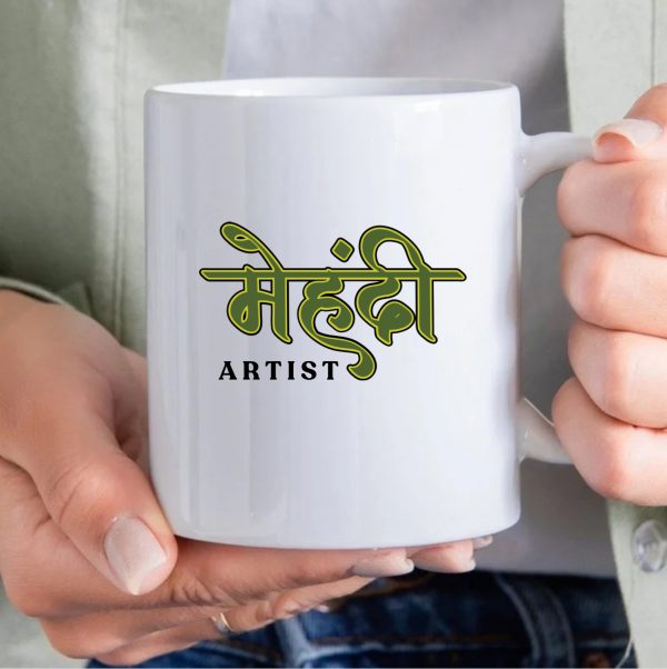Ceramic Coffee Mugs "Mehendi Artist"