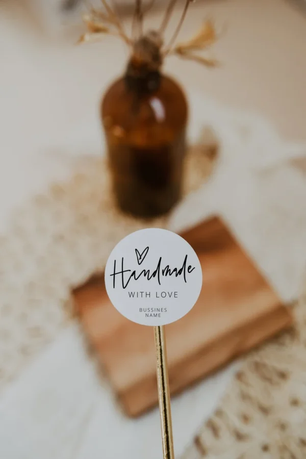 Cute Handmade Round / Circle Thank you sticker's